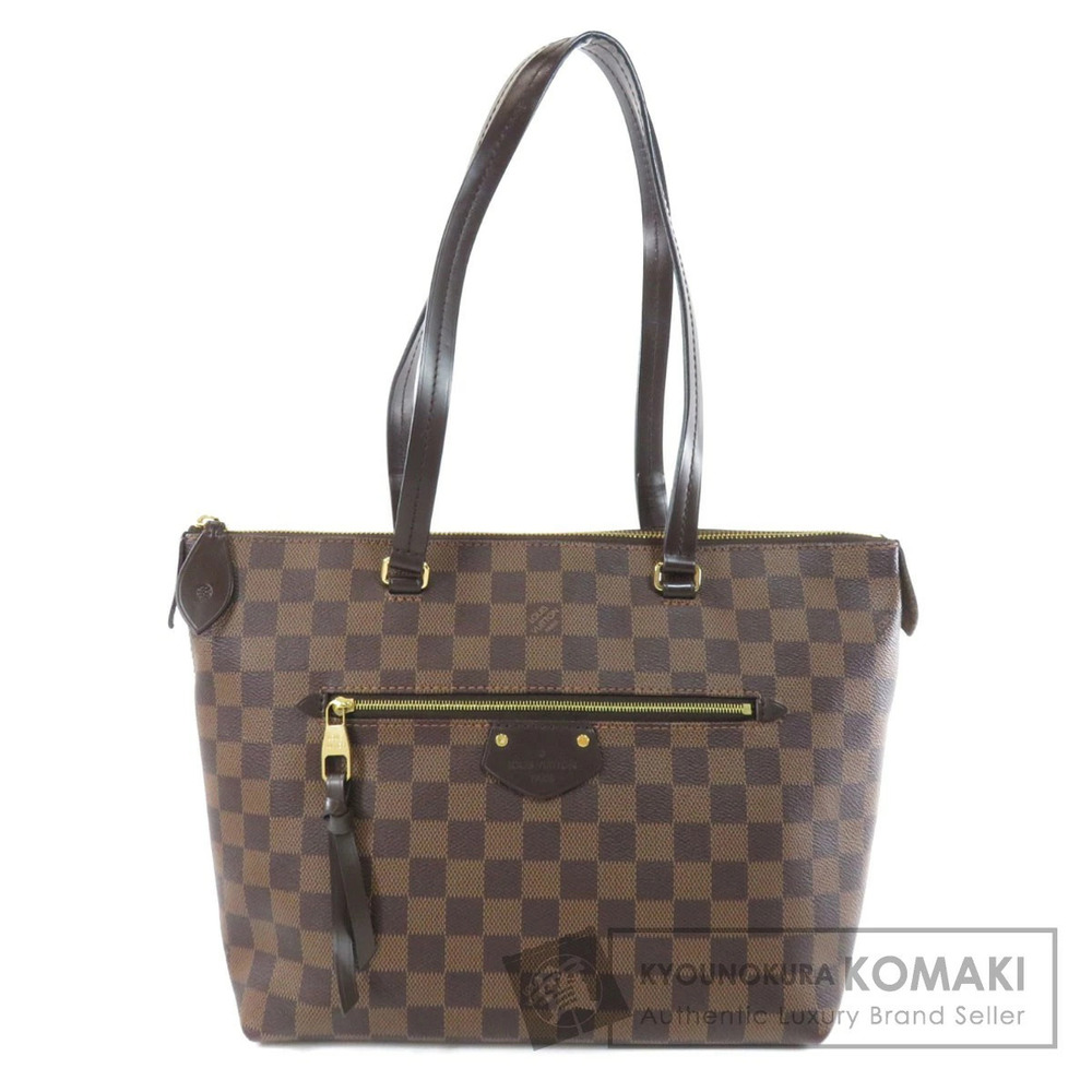Louis Vuitton Iena Damier Ebene Brown Tote Bag Canvas